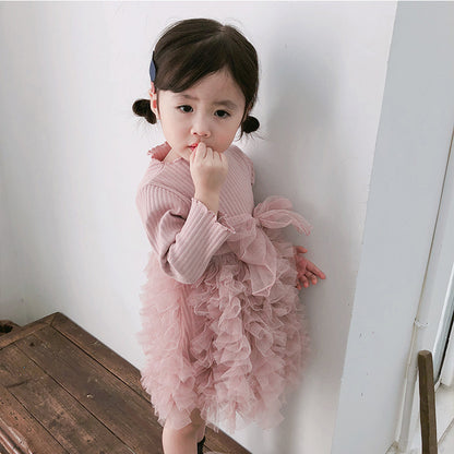 AF9113針織連衣裙上衣女寶蓬蓬紗裙蛋糕裙2023.02.28