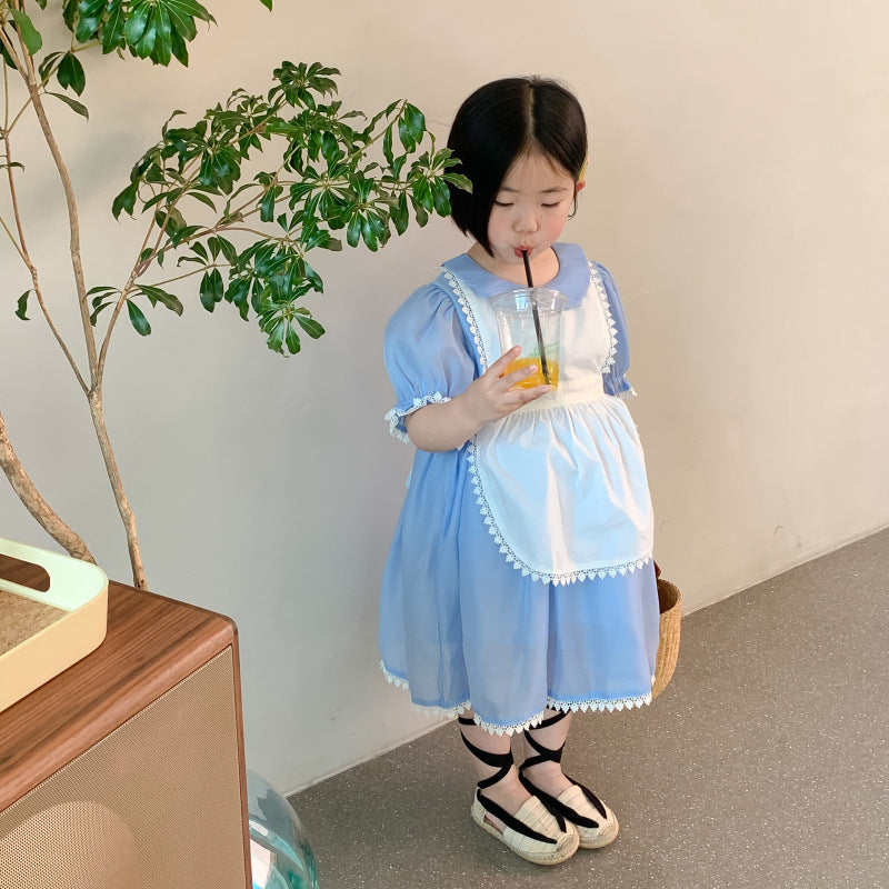 AA1203兒童時尚連衣裙女童短袖生日禮服公主裙2023.04.07