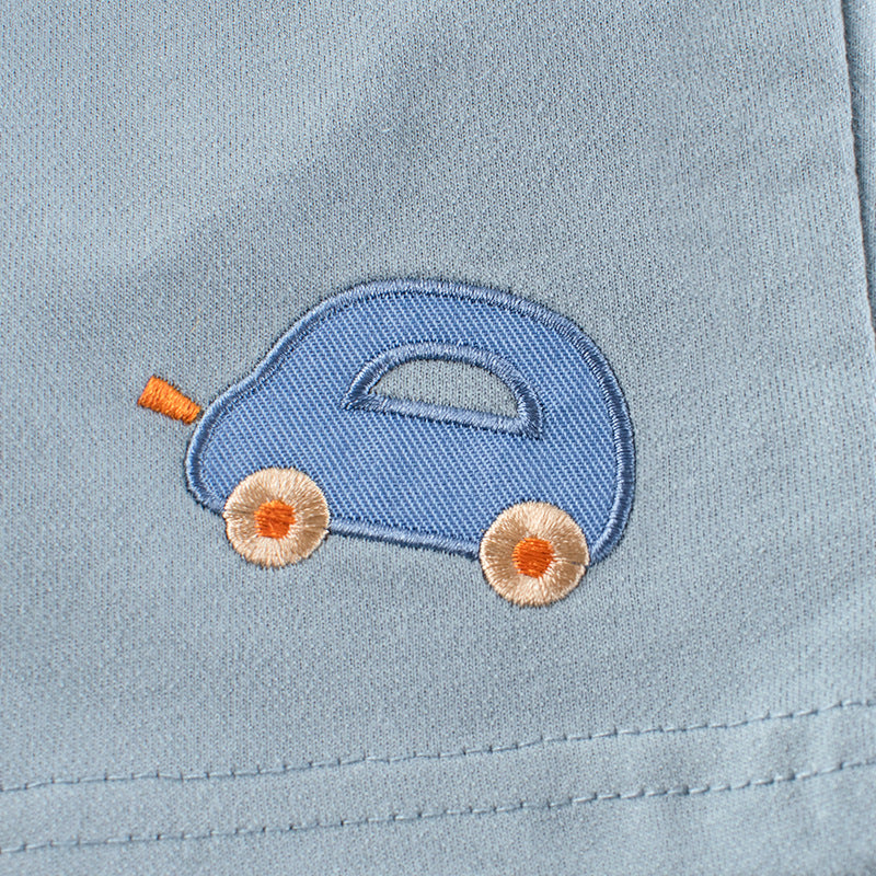 BA6289卡通小汽車刺繡五分褲2023.04.21