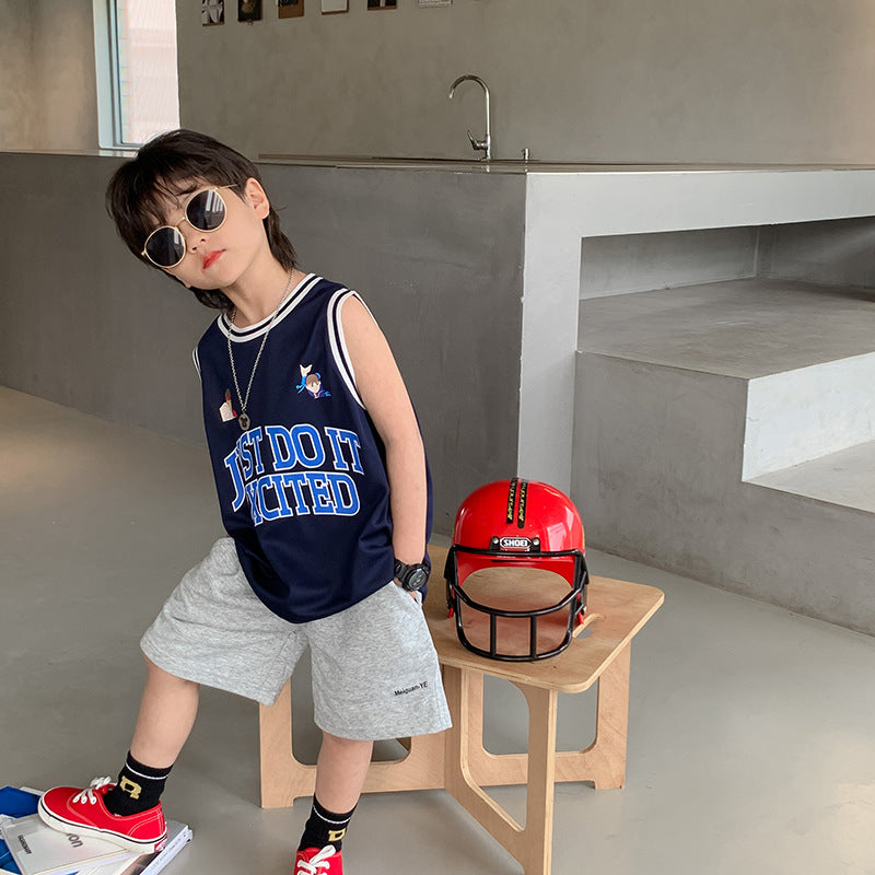 EA6067寬鬆無袖上衣男童網眼透氣運動籃球服2023.04.11
