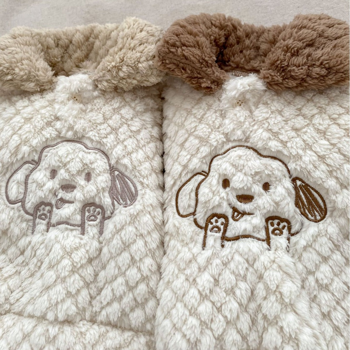 DN0058冬季加絨可愛卡通刺繡保暖兩件套2023.11.17