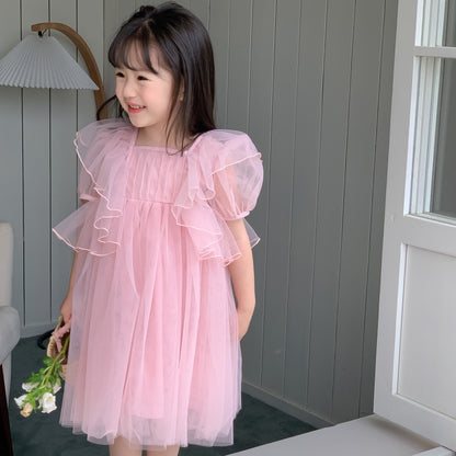 AA1438荷葉邊網紗公主禮服裙2023.04.21