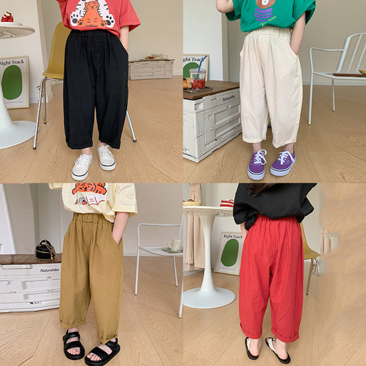 EA5018男女童輕薄款寬鬆休閒褲2023.04.07