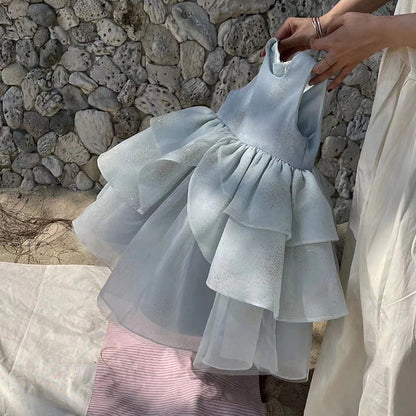 CA2230可愛甜美公主裙無袖網紗蓬蓬裙2023.04.21