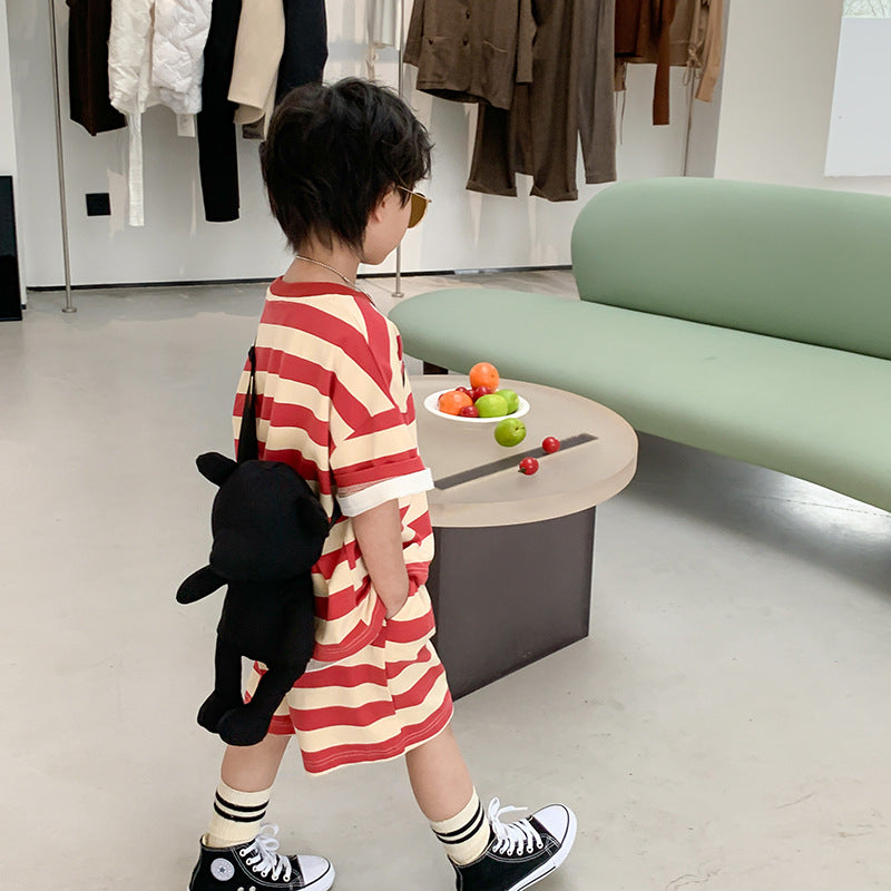 EA0075運動短褲幼儿園貼標兩件套2023.04.07