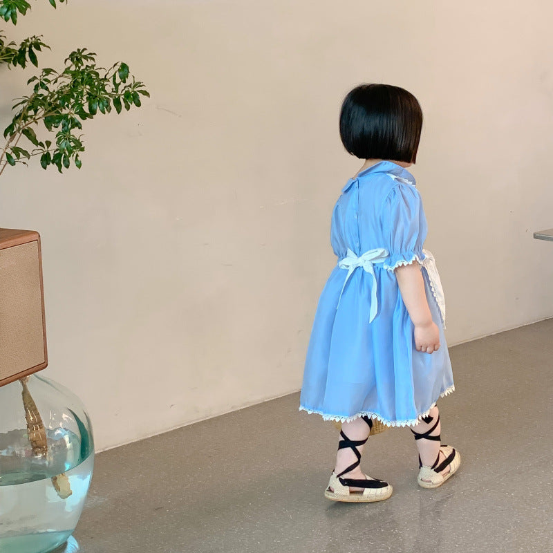 AA1203兒童時尚連衣裙女童短袖生日禮服公主裙2023.04.07