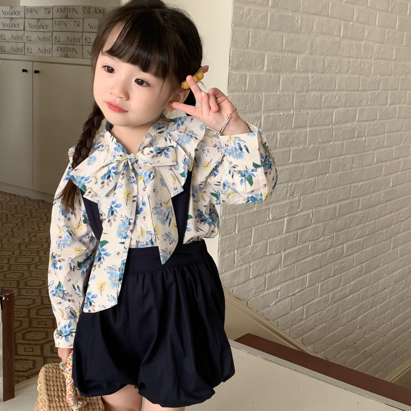 AF1380韓版小女孩甜美公主寶寶長袖上衣南瓜褲2023.02.10