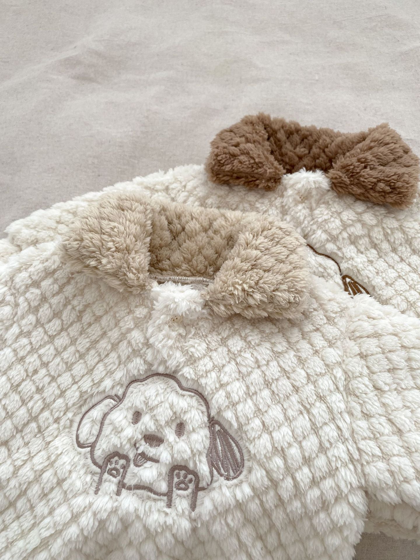 DN0058冬季加絨可愛卡通刺繡保暖兩件套2023.11.17
