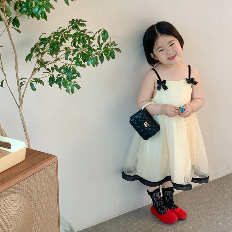 AA1175仙女百搭外穿小蝴蝶結連衣裙2023.04.07