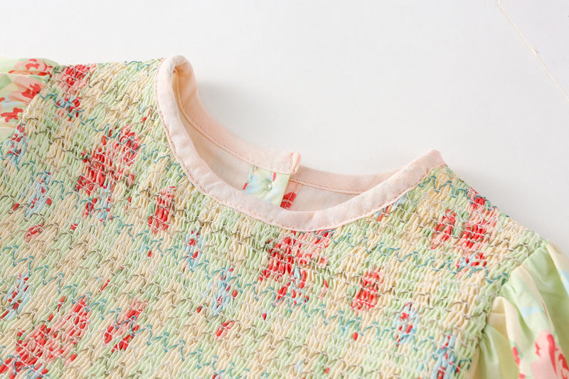 AA1418刺繡法式短袖公主裙2023.04.21