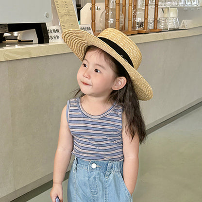 CA2645清新甜美無袖吊帶淺藍色牛仔褲2023.04.14