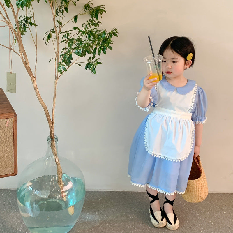 AA1203兒童時尚連衣裙女童短袖生日禮服公主裙2023.04.07