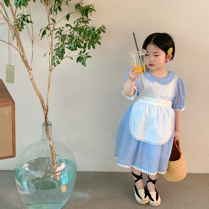 AA1203兒童時尚連衣裙女童短袖生日禮服公主裙2023.04.07