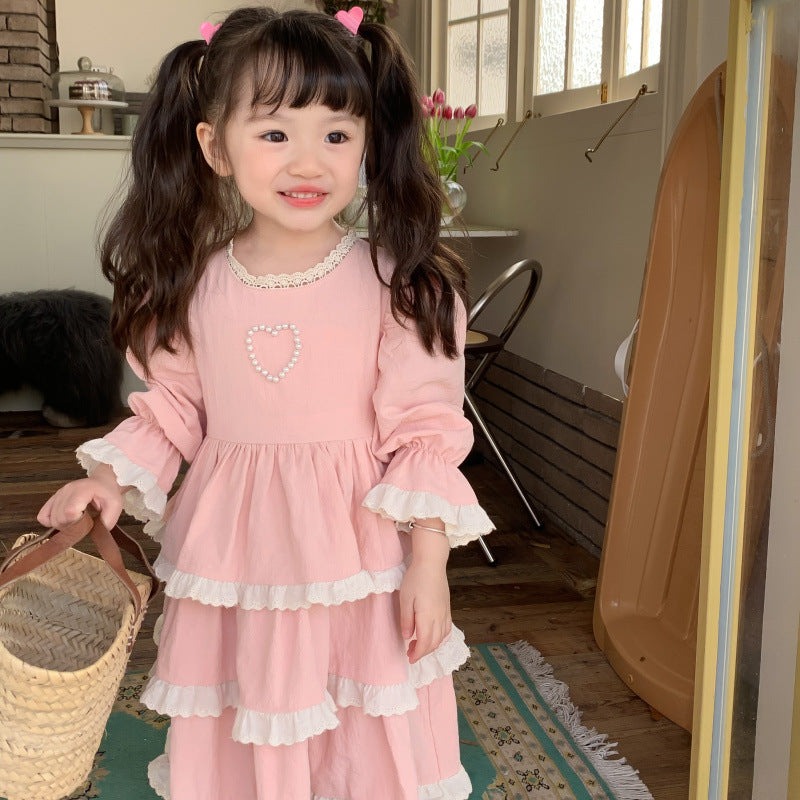 AF1371宮廷風蛋糕裙生日禮服裙韓版女孩連衣裙2023.02.24