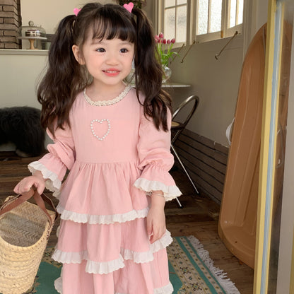 AF1371宮廷風蛋糕裙生日禮服裙韓版女孩連衣裙2023.02.24