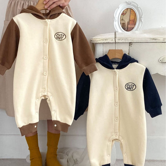 DS0020秋冬撞色連帽加絨長袖百搭連體服2023.09.29