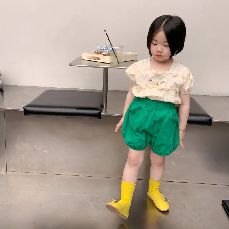 AA1161百搭休閒花苞短褲2023.04.18