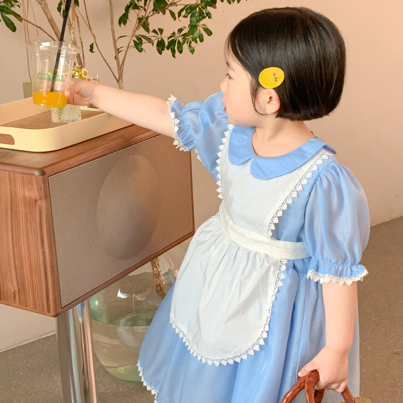 AA1203兒童時尚連衣裙女童短袖生日禮服公主裙2023.04.07
