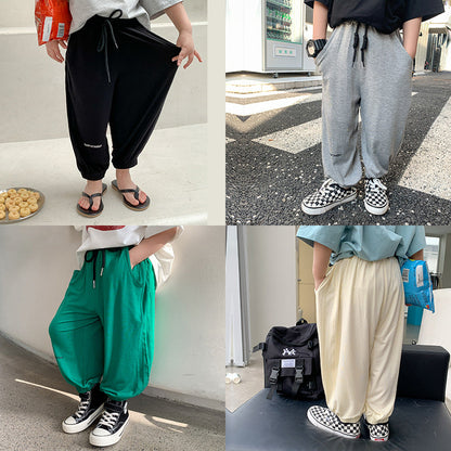 ❗️清倉特賣❗️EA2465莫代爾字母防蚊褲純色彈力舒適束腳褲2023.04.07