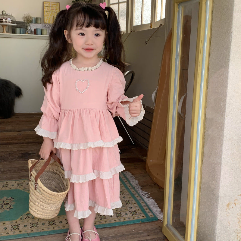 AF1371宮廷風蛋糕裙生日禮服裙韓版女孩連衣裙2023.02.24