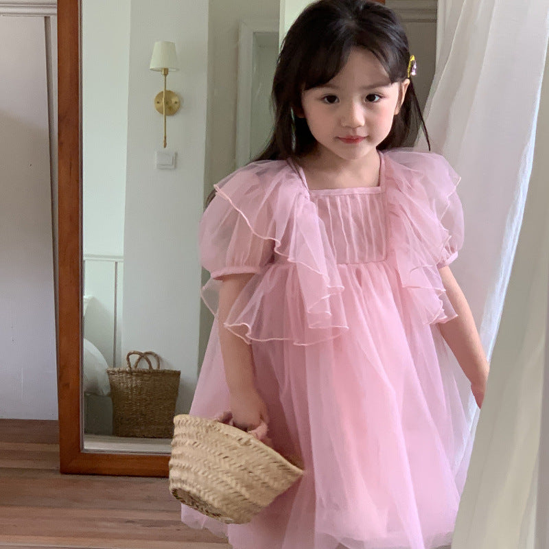 AA1438荷葉邊網紗公主禮服裙2023.04.21